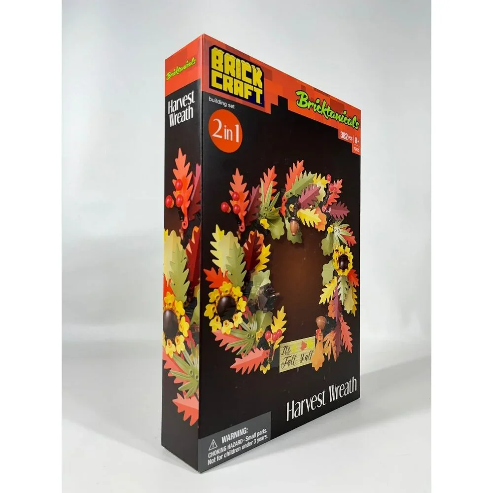 Brickcraft Bricktanicalss Fall Harvest Wreath 382 Piece Building Set
